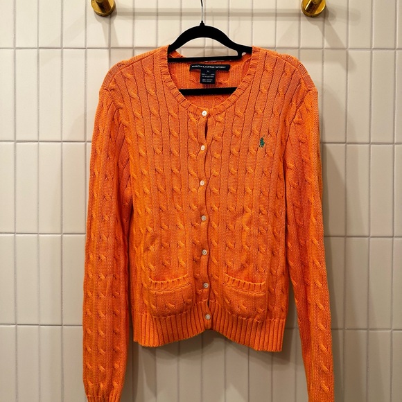 Ralph Lauren Sweaters - Ralph Lauren Orange Cable Knit Sweater
